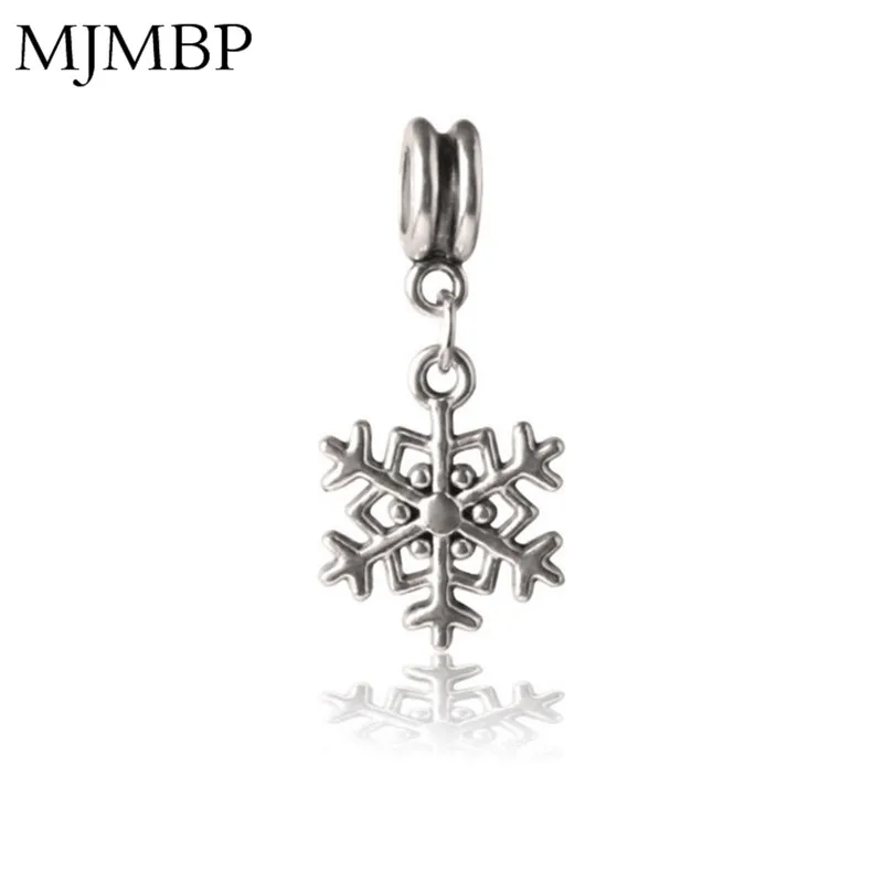 

Retro Snowflake DIY Pendant Charms Nice Fashion Beads Fit Pandoraa Gift For Bracelet & Necklaces Jewelry making Women Gifts