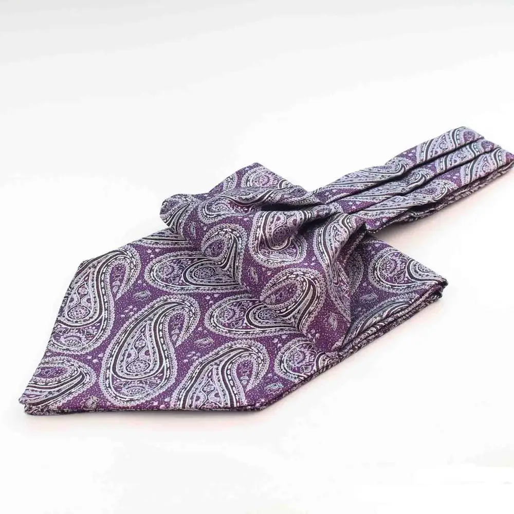 Мужской винтажный Свадебный формальный галстук в горошек Ascot Scrunch Self британский стиль из полиэстера роскошный галстук на шею - Цвет: 16