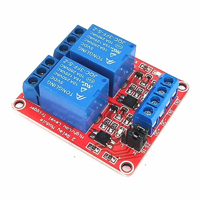2 channel relay module with optocoupler isolation 2 way 5V/9V/12V/24V relay Support high and low level trigger development board