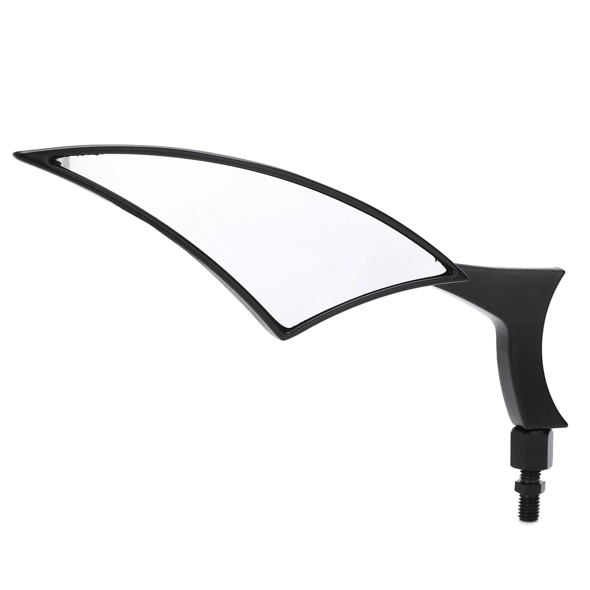 Mayitr 1Pair ABS Integrated CNC Aluminum Rearview Mirrors Black Side Mirror For Motorcycle Cruiser Chopper 8/10MM