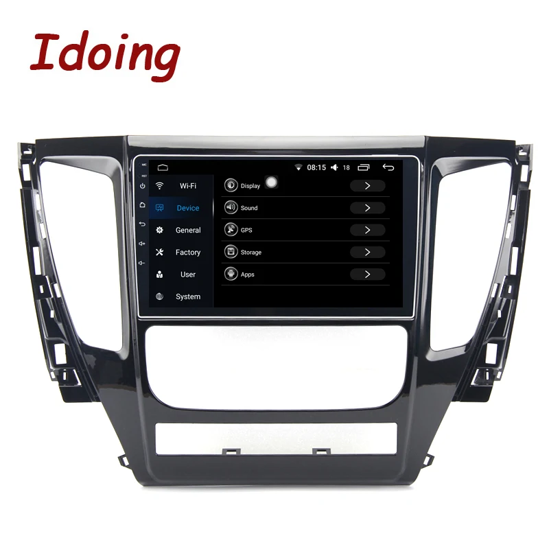 Flash Deal Idoing 9"4G+64G 2.5D Octa Core Car Android 8.1 Radio Player For MITSUBISHI PAJERO Sport 2016-2018 GPS Navigation no 2 din dvd 2