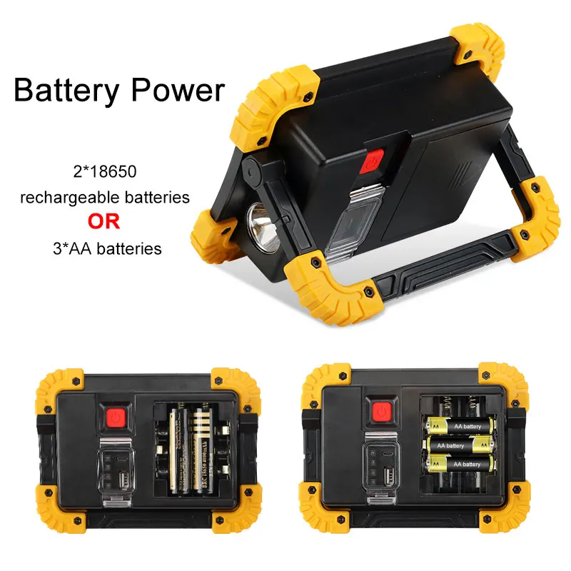 Перезаряжаемый портативный Точечный светильник, 5 В, USB, наружный прожектор, светильник на 18650 или AA батарейках, рабочий светильник для охоты, кемпинга, латерн, светильник-вспышка