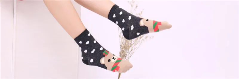 MYORED, 5 пар, женские короткие носки, хлопковые рождественские носки, повседневные носки для девушек и женщин, хлопковые подарочные носки, Calcetines de dibujos animados