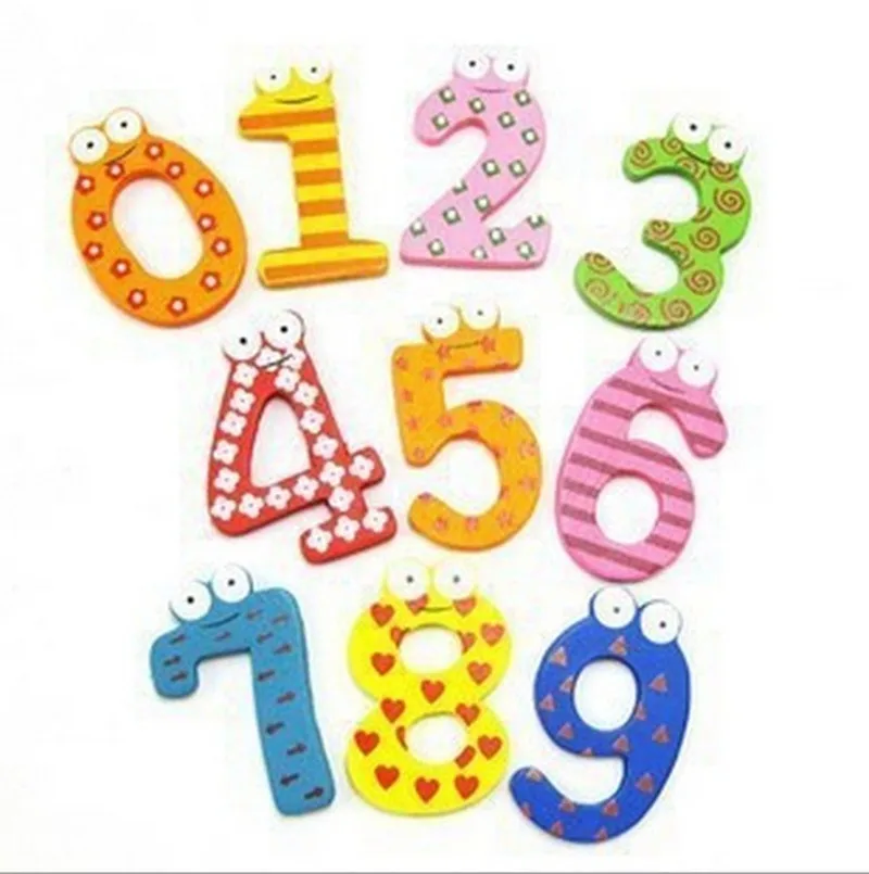 

10 Number Figure Educational Kids Children Wooden magnet Toy Digital magnetic toy Refrigerator fridge