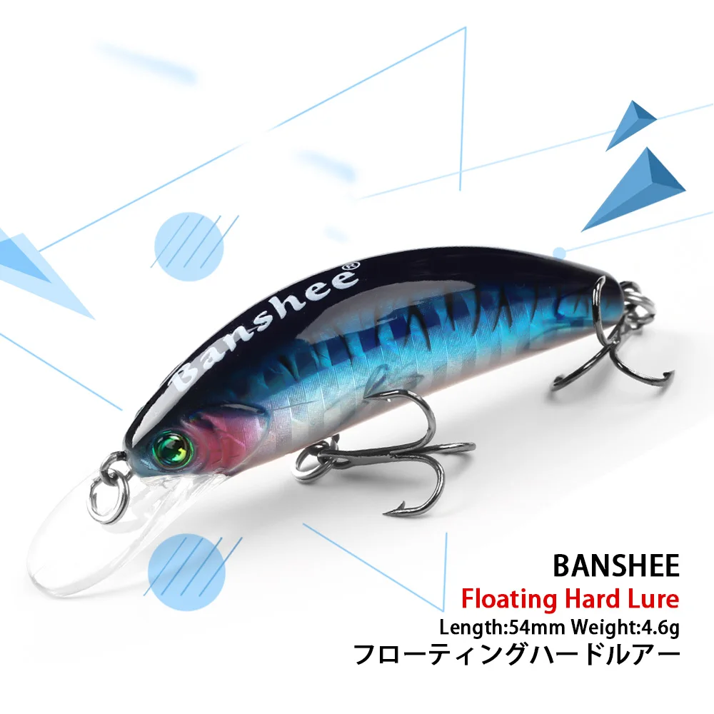 الشؤم 54 مللي متر 4.7g العائمة/كرنك المتذبذب ل الصيد بايك الصيد Crankbait الطعم الاصطناعي/الصلب إغراء الأسود طعوم صيد سمك البلم