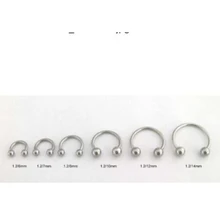 50 шт. 16 г хирургические стальные круглые штанги кольцо для носа кольцо для губ, BCR пирсинг серьги козелок кольцо