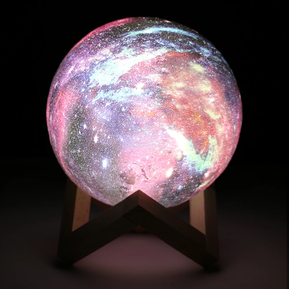 

Children's Night Lamp Remote Control Moon Lamp USB Charging Home Decoration Colorful Star Galaxy Light Dropship