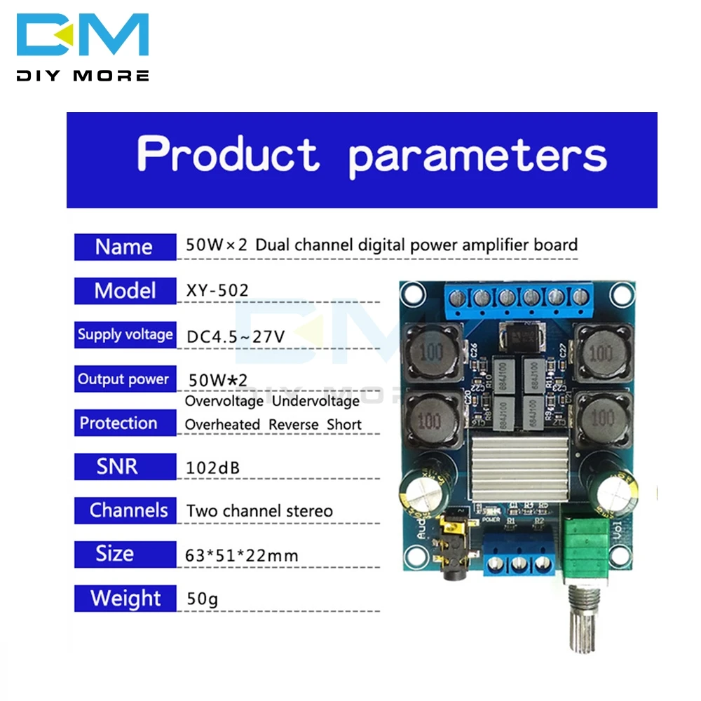 50 Вт x 2 TPA3116D2 двухканальный DC 4 5 27 в цифровой мощный аудио музыкальный динамик