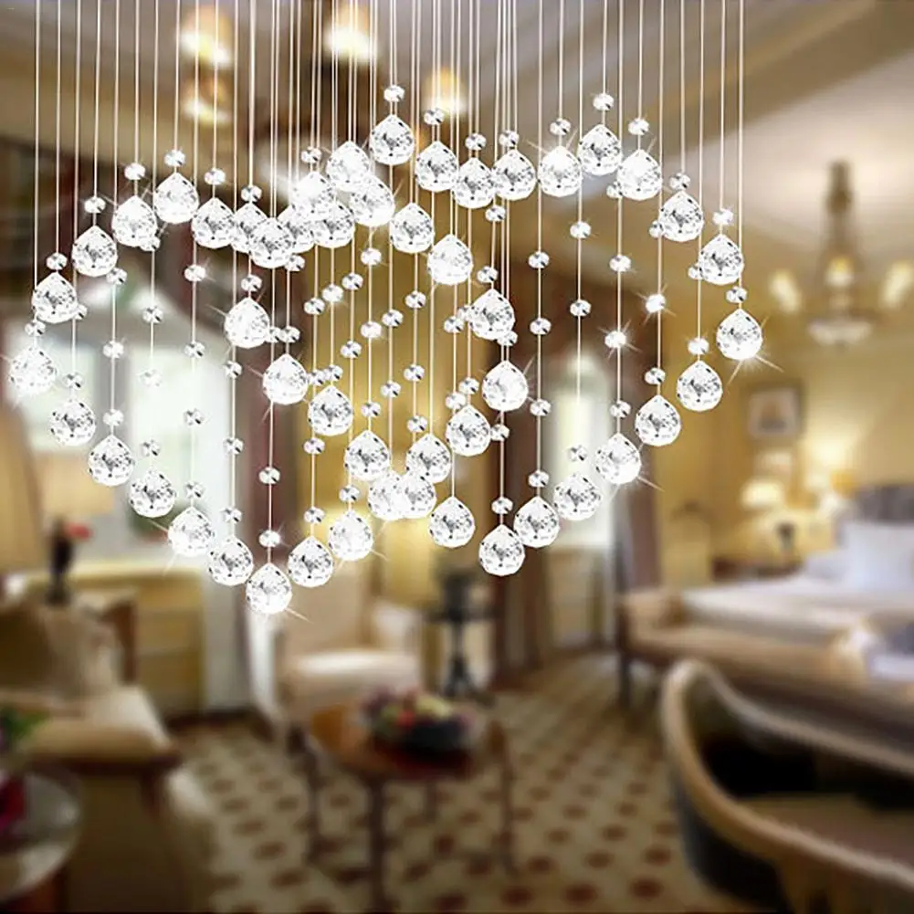 

10pcs 30mm Crystal Ball Pendant DIY Beads Curtain Clear Crystal Bead Pendant Wedding Hanging Home Decor