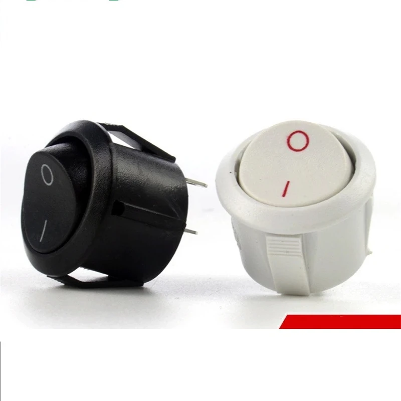 

6pcs/lot Round Switch Button Parts Household Electric Appliance Power Switch Replacement Accessories Table Lamp Two-position
