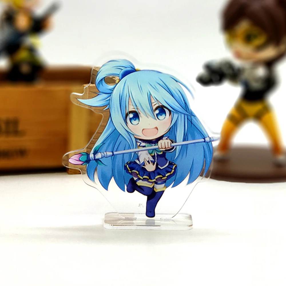 Любовь спасибо Kono Subarashii Sekai ni Shukufuku wo suba Aqua konosuba маленькая фигурка на акриловой