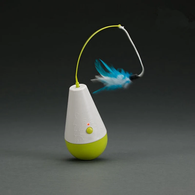 

Hot Sell Pet Cat Electric Toys Teaser Interactive Cats Toy Rotating Designed Funny Feather Toys For Pet Cats
