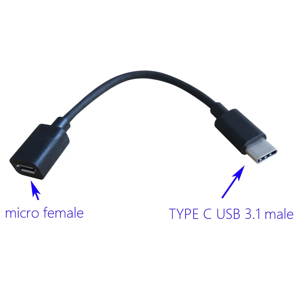 Переходник адаптер 10 см USB 2 0 Micro Female к 3 1 Type C Male|Кабели передачи данных| |