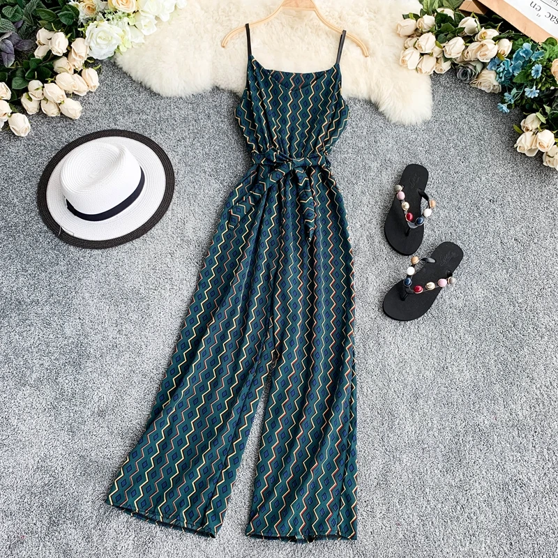 Женский комбинезон с v образным вырезом ALPHALMODA шифоновый без рукавов