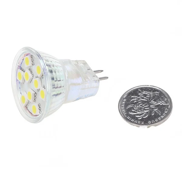 Светодиодная лампа направленного света 5060 SMD MR11 1 шт./лот 9 шт. 12 В/24 В белый теплый 8