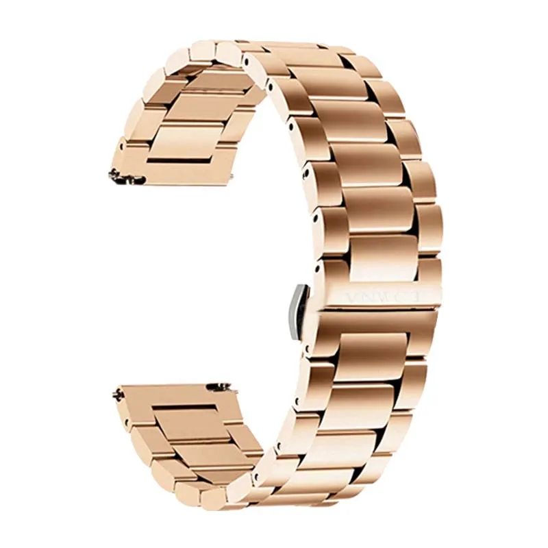 Прочные Ремешки для наручных часов из нержавеющей стали для Dior samsung S3 16 мм 18 мм 20 мм 22 мм металлический ремешок 46 мм 42 мм ремешок для наручных часов браслет - Цвет ремешка: Rose