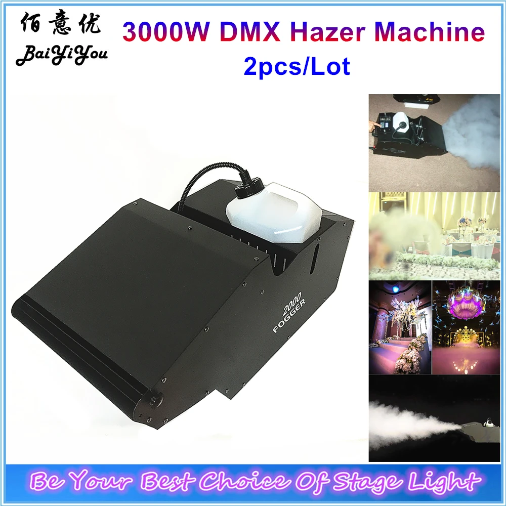2x Disco DJ Lying Ground Smoke 3000W Haze Low Fog Machine 3000W DMX