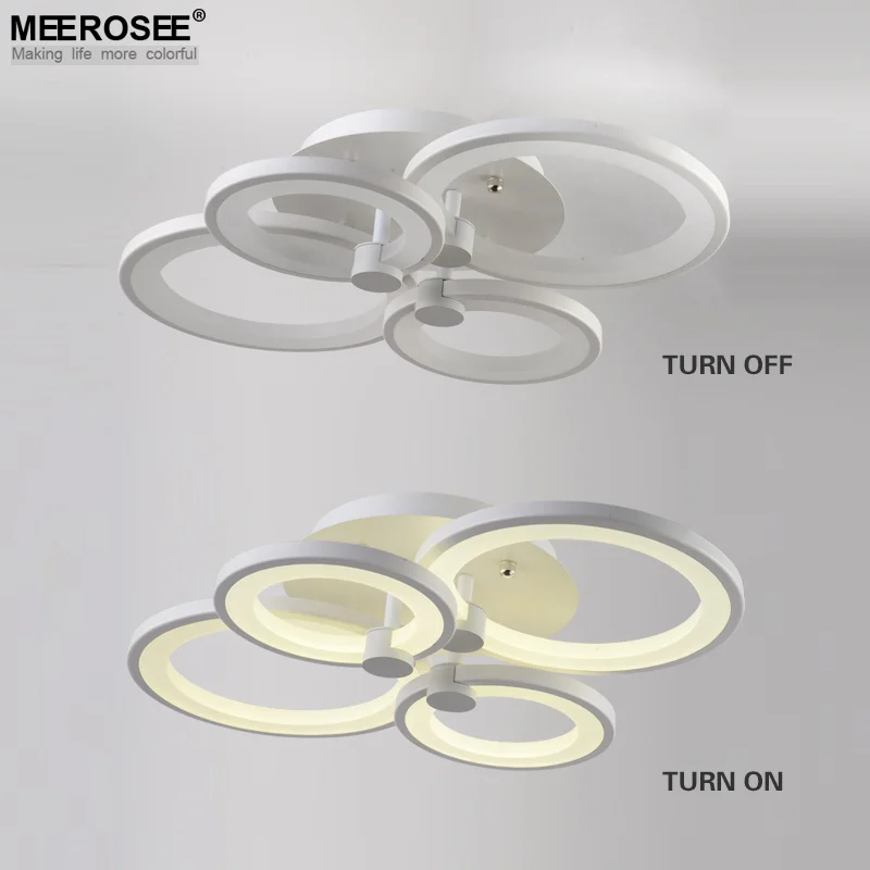 White Led Ceiling Light Fixture Ring Re Flush Mounted White Led Ceiling Light Fixture Ring Re Flush Mounted Lamparas De Techo Colgante Modern For Dining Sitting Bedroom In Lights From