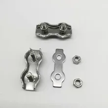 10 шт. M2 304 двойной Зажимы Пряжка провода веревка зажим из нержавеющей стали