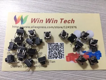 

1000pcs Push Button Switch SMD touch 6*6*4.3 four surface mount key temperature resistant environment 6X6X4.3 Straight lswitches