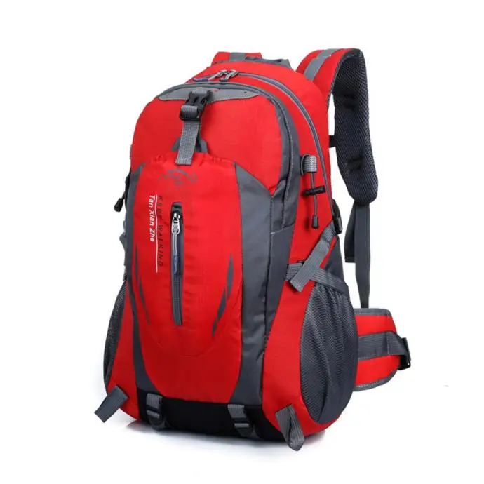 Премиум 40л Открытый походный кемпинг водонепроницаемый нейлоновый дорожный Багаж рюкзак сумка треккинг походные рюкзаки подарки - Цвет: Red