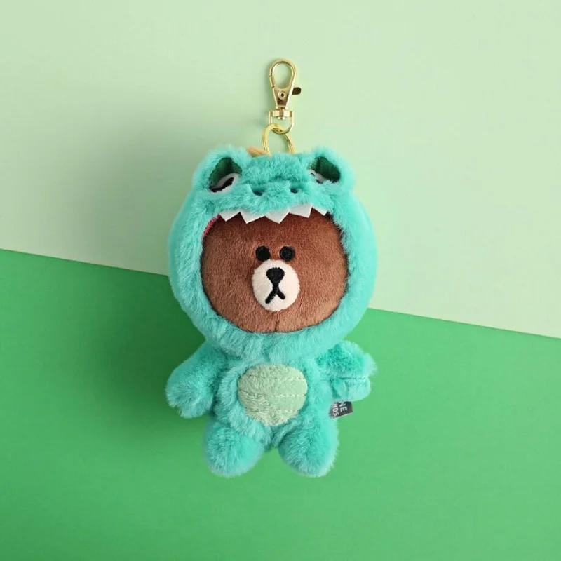 

4pcs bag key Pendant plush toys kakao cos dinosaur doll cute Anime pig school bag Room decoration exquisite Activity gift
