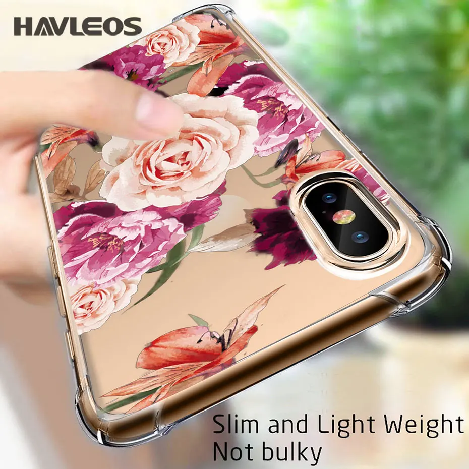 Shockproof Tpu Bumper Floral case For IPhone XR X XS 11 Pro Max 8 7 Plus With Clear Flower Girls Women Slim Soft Case Cover |