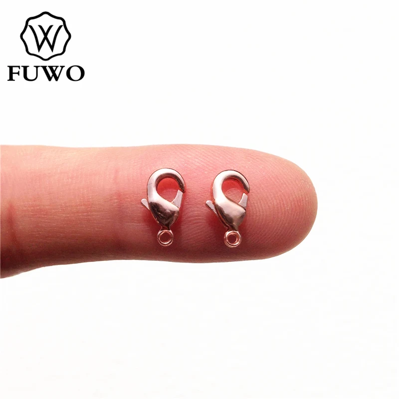 Латунные застежки карабины FUWO с покрытием из розового золота соединительные
