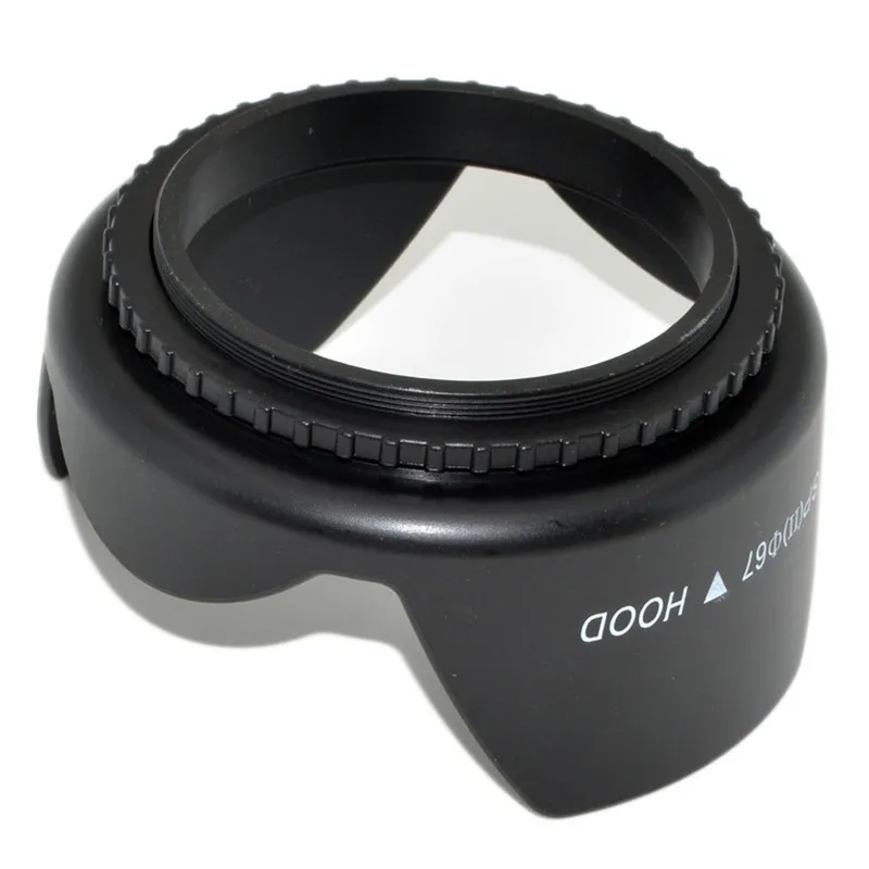 Резьбовая бленда для объектива KnightX 49 мм-77 мм 52 мм 58 мм с лепестками цветов тюльпана для Canon Nikon D3300 D5300 D5200 D5500 D3200 D7100