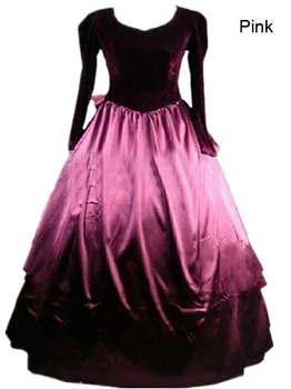 

(GT027) Party Women's Long PrincessGothic Victorian Costumes Halloween Full Sleeve Customized