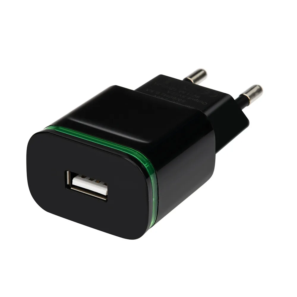 

QC 3.0 USB Single Port Charger Fast Charge Wall Adapter Mobile Universal Phone with Light LED EU Plug for iPhone for Samung