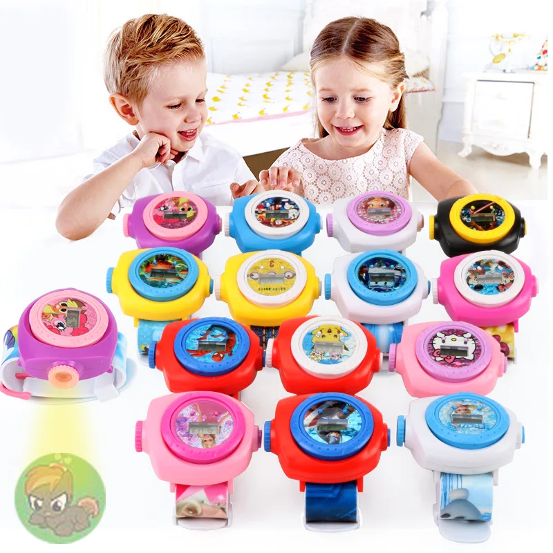

3D Cartoon watch Children projection animation pattern Creative watch toys Educational for children's Gifts