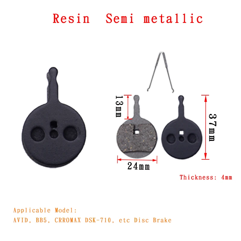 Resin Hydraulic Disc Brake Pads for Mountain Bike Hydraulic Brake Pads MTB Accessories 4 Pair 8Pcs