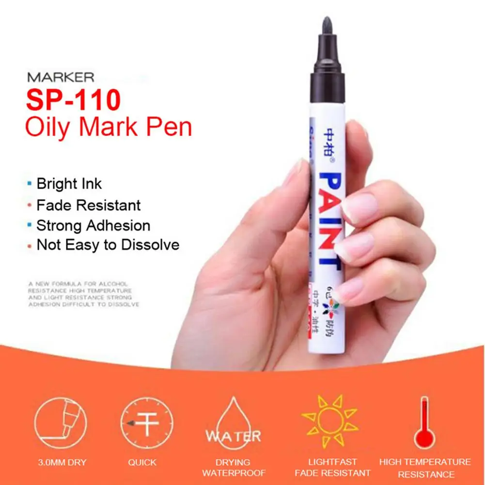 Vehicle Pro Magic Car Scratch Lacquer Oil Pen Tire Maker Pen Mending Repair Pen Car Accessories Motorcycle Logo Handwriting Pen