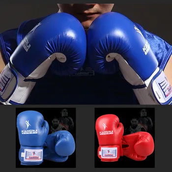 

KB318-2 Micofiber real cow leather 10oz adult male womans fighting professional boxing gloves kickboxing MMA luvas de boxe glove