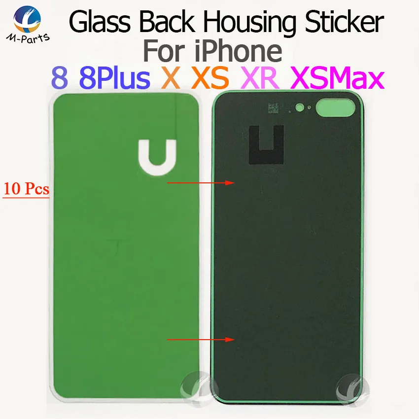 

10pcs Sticker Glue Double Side For iPhone 8 Plus X XS XR XSM Max XSMax 8G Back Cover Housing Lid Battery Door Bezel Adhesive