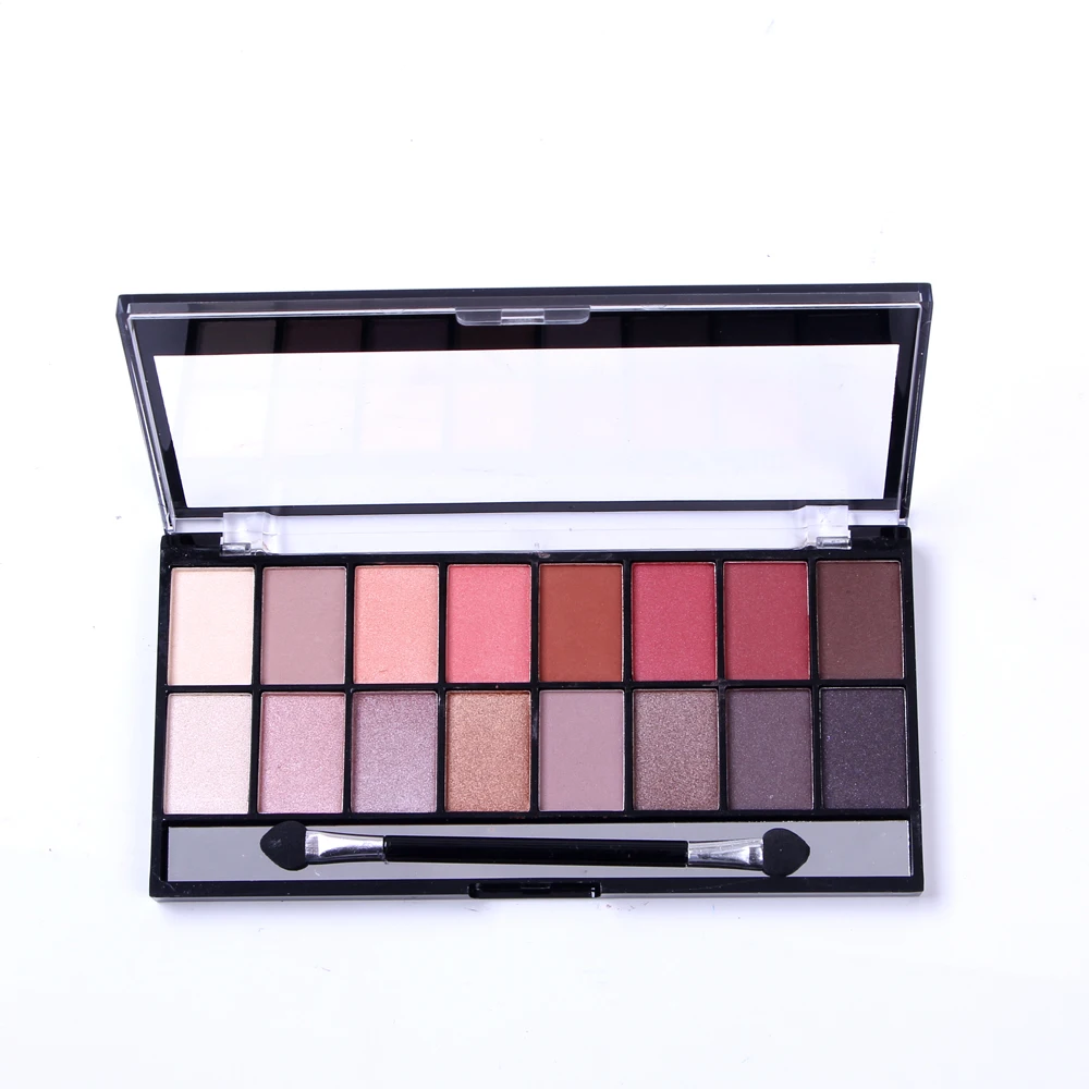 Professional Makeup 16 Colors Gliter Shiny Eyeshadow Palette Waterproof Matte Pigments Minerals Eye Shadow Nude Brown Make Up