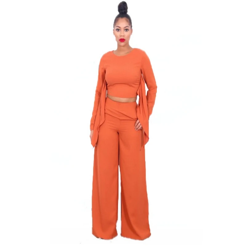 crop top trouser suit