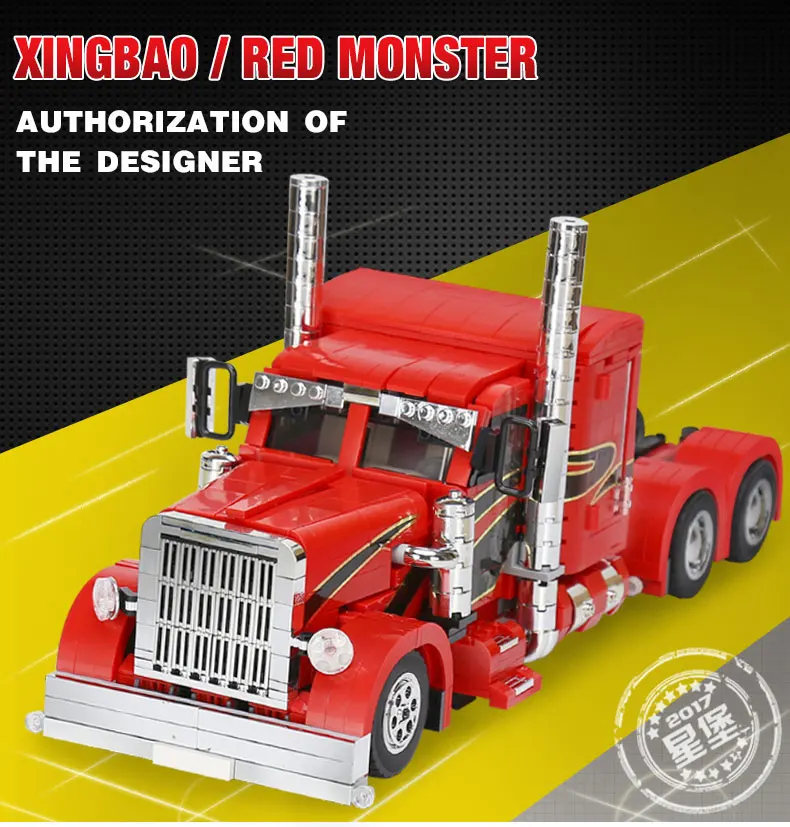 

XingBao 03012 1505Pcs Genuine Technic MOC Series The Red Monster Set Children Educational Building Blocks Bricks Toys Model Gift