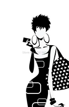 Pretty Butterfly Flower Fairy Girl Removable PVC Wall Sticker Home Decor Decals fashion design custom made