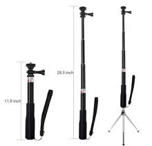 14-in-1 Accessories Kit for Gopro Hero 4 Session Black Silver Hero+ Lcd 3+ 3 2 Selfie Stick/Head Strap/Chest Mount/Floating Grip