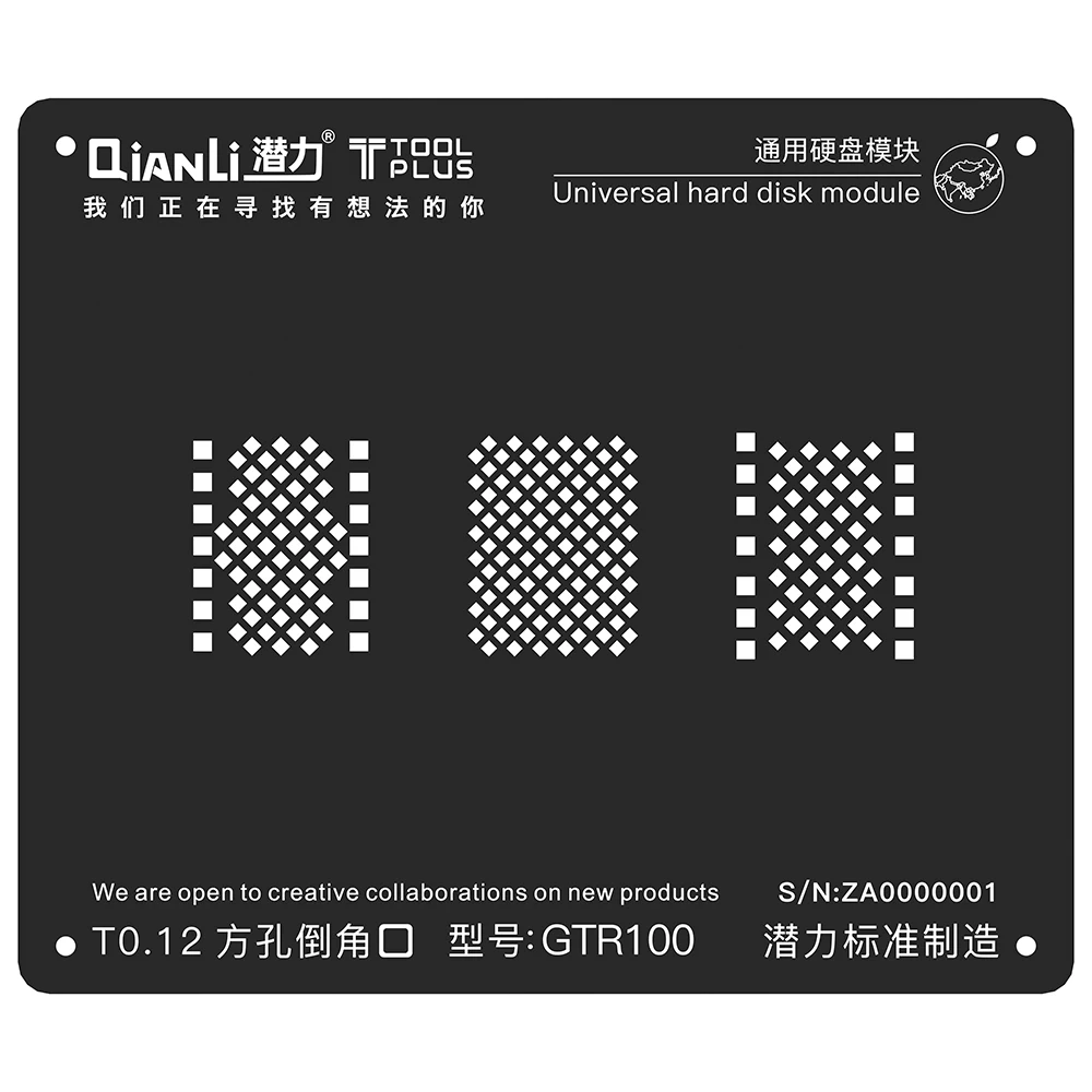 

Universal Hard Disk Module Planting Tin Mesh NAND BGA Reballing Black Stencil Net For iPhone 6/6S/6SP/7G/7P/8G/8P