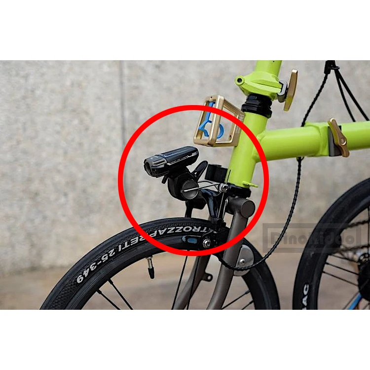 Perfect Folding bicycle light bracket for brompton bike front brake cat eye lamp holder black silver 1