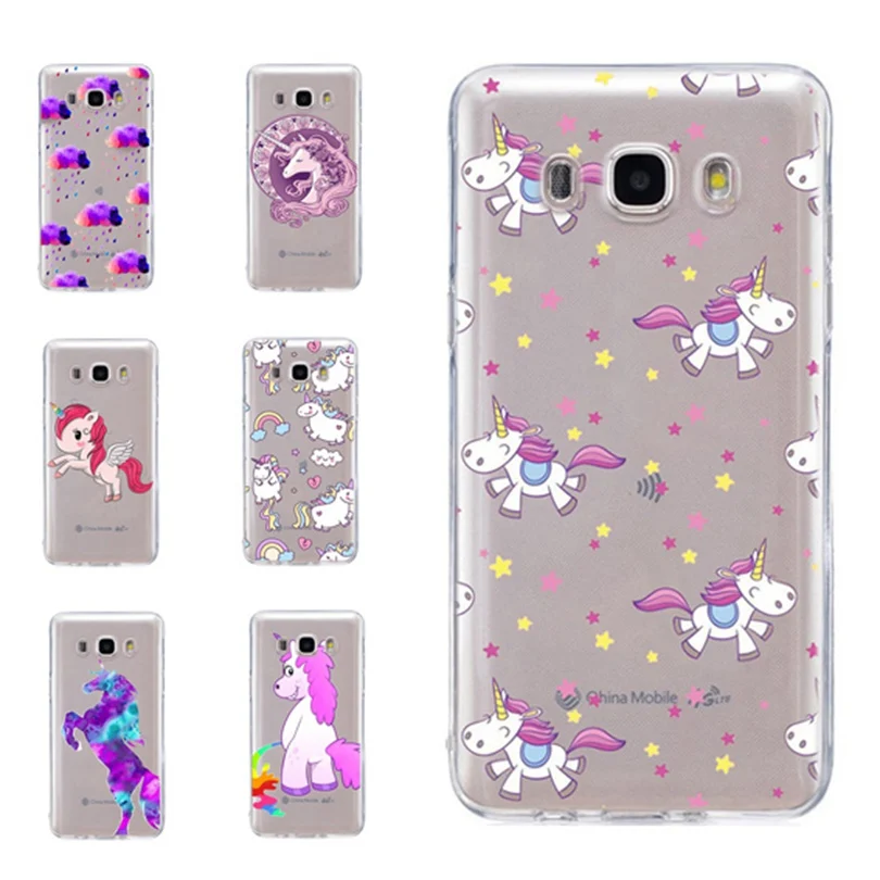 Для Samsung Galaxy A3 A5 2016 2017 prime J1 J2 J3 J5 J7 TPU цветной мягкий чехол с единорогом Fundas C319 |