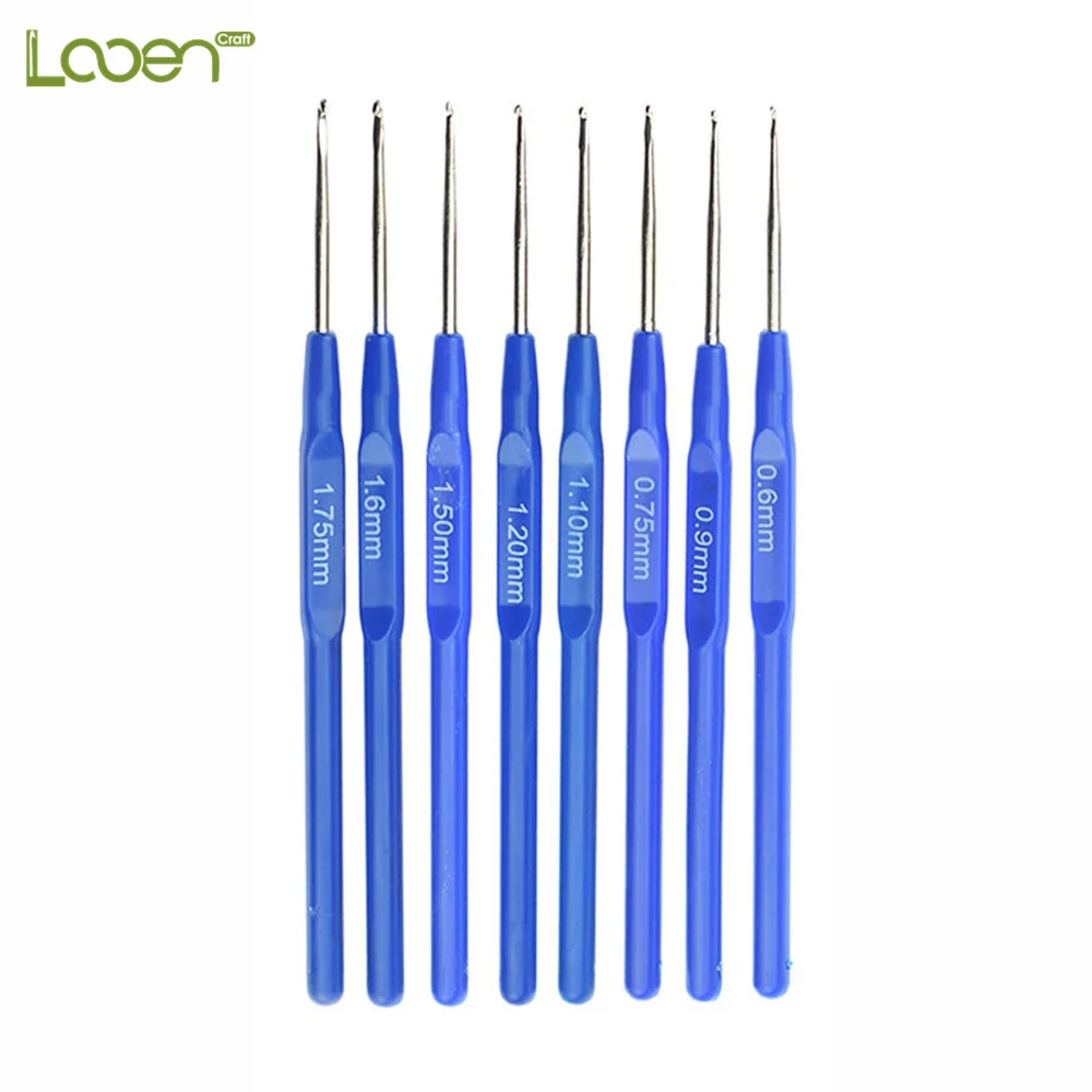 

8 Pcs/lot 0.6mm-1.75mm Small Crochet Hooks Mix Knitting Hook Needles Handicraft Crochet Set Hand Yarn Weave Tool For Dolls