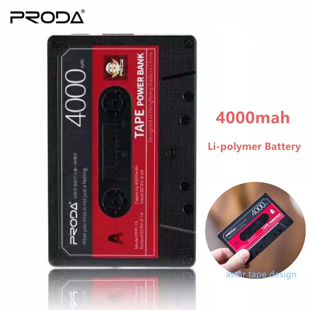 Внешний аккумулятор Remax proda на 4000 мА · ч со светодиодной подсветкой|powerbank design|designer