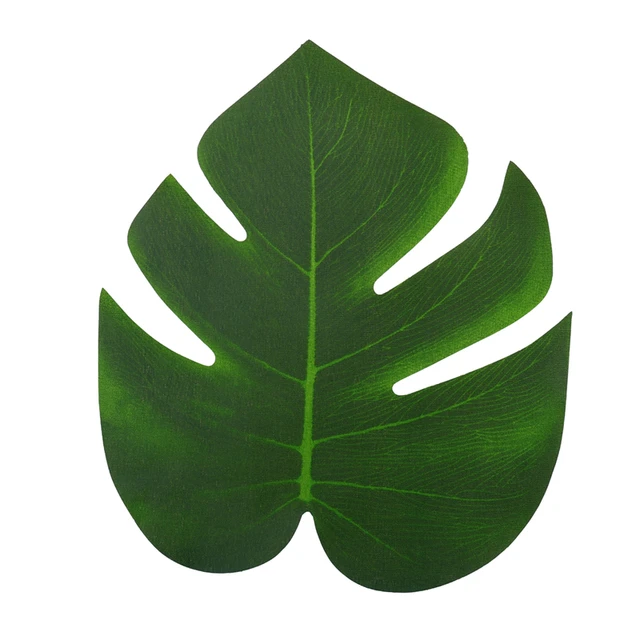 12pcs 20x18cm Artificial Tropical Palm Leaves Simulation Leaf For Hawaiian Luau Party Jungle Beach Theme Party Decorations