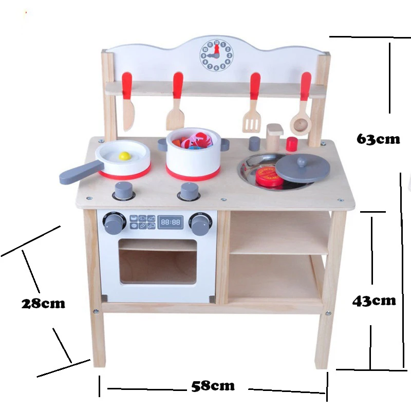Детский деревянный камин, игрушка для детей, оригинальная деревянная игрушка для кухни, набор кухонной посуды для детей, обучающая игрушка для приготовления пищи