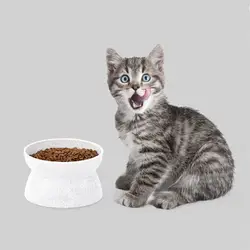 Креативные противоскользящие миски для кошек с приподнятая подставка для домашних животных миска для еды и воды идеально подходит для
