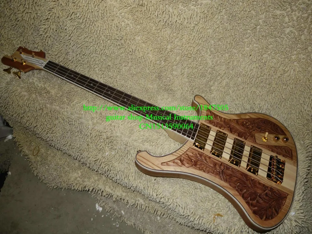 Custom 4003 Bass 4 string Bass Guitar wood Manual sculpture Electric